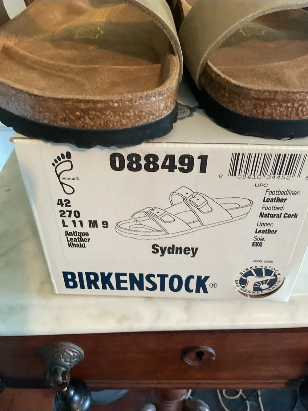 Birkenstock Tan Double-Buckle Leather Sandals
